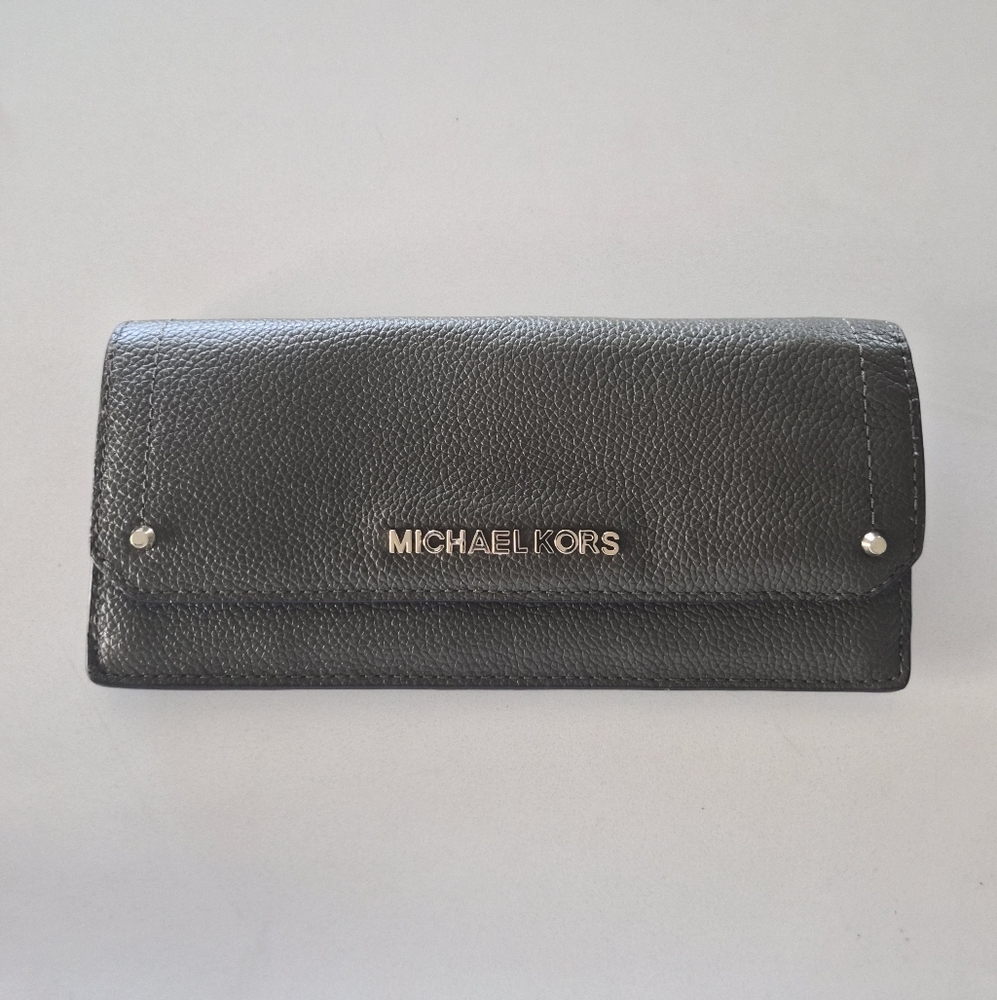 Michael Kors Army Green Long Leather Wallet